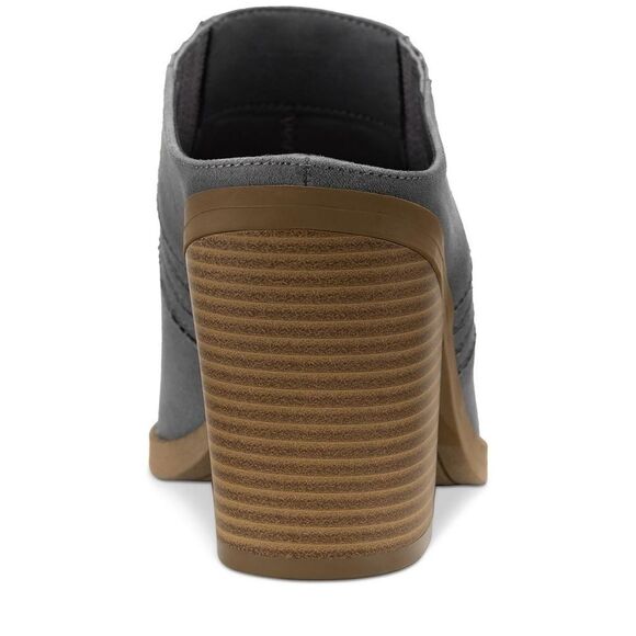 Sun+Stone Womens Deyzaa grey Metallic Pointed Toe Slip-On heels Mules Shoes 8.5 - Picture 4 of 8